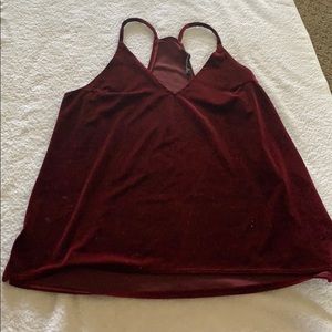 Red velvet tank